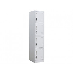 TAQUILLA METALICA SIE 4 PUERTA MODULO CONTINUACION GRIS TEXTURIZADO 1830X450X380 MM