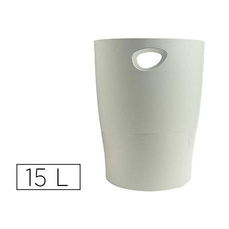 PAPELERA PLASTICO EXACOMPTA ECOBLACK GRIS 15 LITROS PAPELERA PLASTICO EXACOMPTA ECOBLACK GRIS 15 LITROS