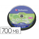 CD-RW VERBATIM SERL CAPACIDAD 700MB VELOCIDAD 12X 80 MIN