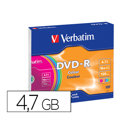 DVD-R VERBATIM AZO CAPACIDAD 4.7GB VELOCIDAD 16X 120 MIN