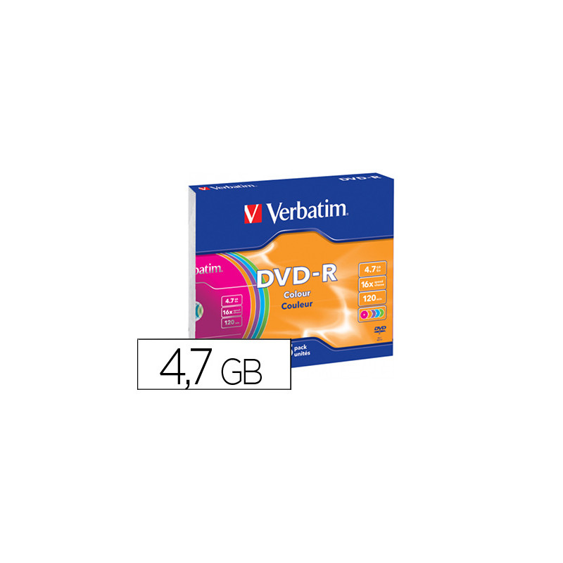 DVD-R VERBATIM AZO CAPACIDAD 4.7GB VELOCIDAD 16X 120 MIN
