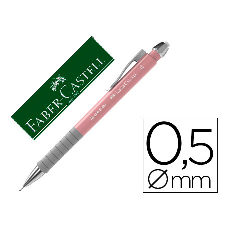 PORTAMINAS FABER CASTELL 0,5 MM APOLLO RETRACTIL COLOR ROSA CLARO