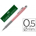 Portaminas faber castell 0,5 mm apollo retractil color rosa claro