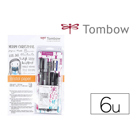 SET CALIGRAFIA TOMBOW LETTERING BEGINNER PARA PRINCIPIANTE 6 PIEZAS