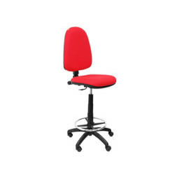 TABURETE PYC CON RESPALDO REGULABLE EN ALTURA ROJO 1000+230X480X460 MM