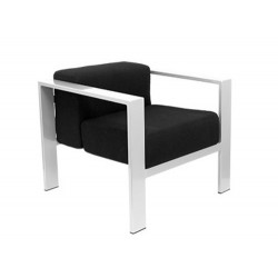 SILLON PYC ESPERA CON BRAZOS UNA PLAZA NEGRO 640X700X700 MM