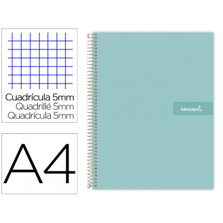 CUADERNO ESPIRAL LIDERPAPEL A4 MICRO CRAFTY TAPA FORRADA 120H 90GR CUADRO 5MM 5 BANDAS 4 TALADROS CO CUADERNO ESPIRAL LIDERPAPEL A4 MICRO CRAFTY TAPA FORRADA 120H 90GR CUADRO 5MM 5 BANDAS 4 TALADROS CO