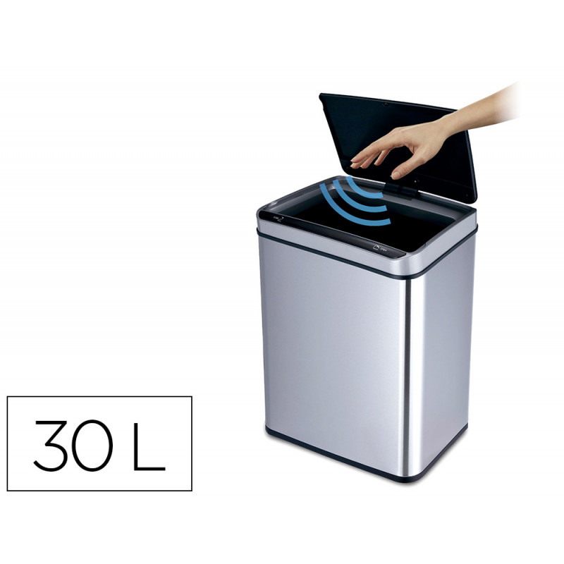 Papelera Metálica Q-Connect 44053 - 13 Litros, Color Negro, Ideal Para Oficina O Casa