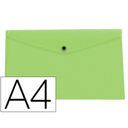 CARPETA LIDERPAPEL DOSSIER BROCHE POLIPROPILENO DIN A4 VERDE MANZANA OPACO 50 HOJAS