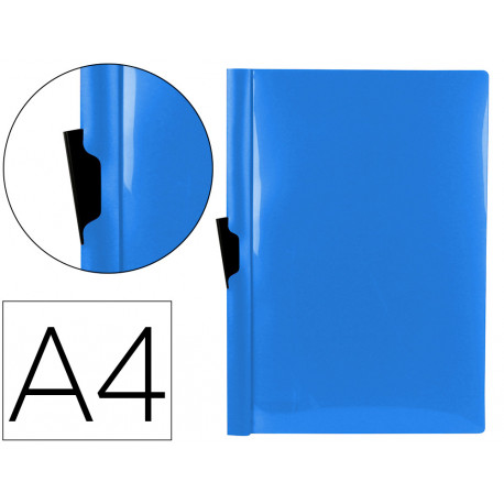 CARPETA LIDERPAPEL DOSSIER PINZA LATERAL POLIPROPILENO DIN A4 AZUL TRANSLUCIDO 60 HOJAS PINZA DESLIZ CARPETA LIDERPAPEL DOSSIER PINZA LATERAL POLIPROPILENO DIN A4 AZUL TRANSLUCIDO 60 HOJAS PINZA DESLIZ