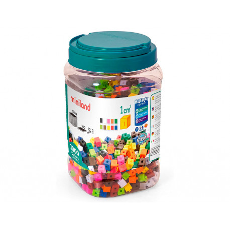 JUEGO MINILAND SURTIDO DE 1000 CUBOS DE 1 CM PARA APOYAR CONCEPTOS MATEMATICOS 125X215X125 MM JUEGO MINILAND SURTIDO DE 1000 CUBOS DE 1 CM PARA APOYAR CONCEPTOS MATEMATICOS 125X215X125 MM