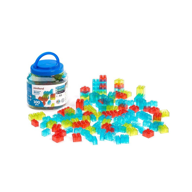 JUEGO MINILAND DE CONSTRUCCION 1000 PIEZAS ENCAJABLES DE DIFERENTES TAMAÑOS Y COLORES 180X180X180
