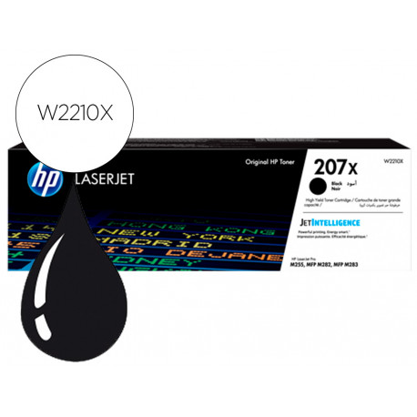 TONER HP 207X COLOR LASERJET PRO M282NW / M283FDN / M283FDW NEGRO 3.150 PAGINAS TONER HP 207X COLOR LASERJET PRO M282NW / M283FDN / M283FDW NEGRO 3.150 PAGINAS