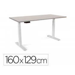 MESA ROCADA REGULABLE EN ALTURA ELECTRICAMENTE HASTA 129 CM ESTRUCTURA DE ACERO TABLERO 160 CM COLOR