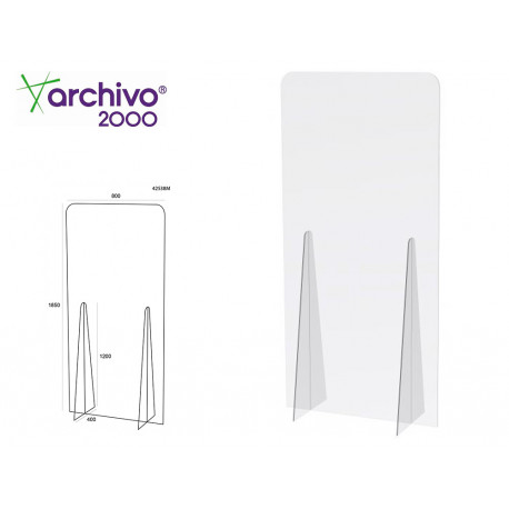 PANTALLA DE PROTECCION ARCHIVO 2000 DE PIE METACRILATO TRANSPARENTE 900X1850 MM PANTALLA DE PROTECCION ARCHIVO 2000 DE PIE METACRILATO TRANSPARENTE 900X1850 MM