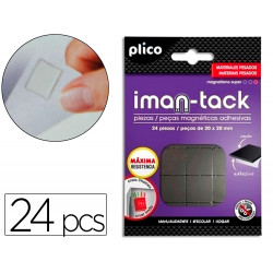 TACK IMANTADO PLICO ADHESIVO 20X20 MM BLISTER DE 24 UNIDADES