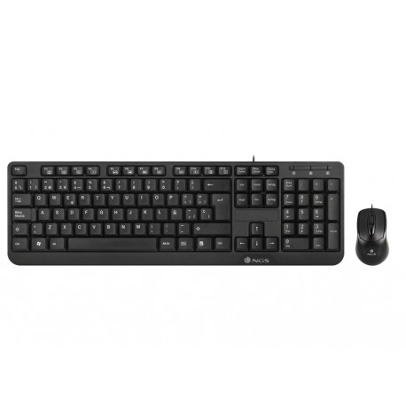 SET TECLADO Y RATON CON CABLE NGS COCOA USB COLOR NEGRO SET TECLADO Y RATON CON CABLE NGS COCOA USB COLOR NEGRO