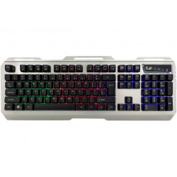 TECLADO EWENT GAMING RETROILUMINADO 12 TECLAS MULTIMEDIA USB QWERTY COLOR ALUMINIO