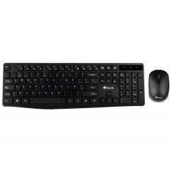 SET TECLADO Y RATON NGS ALLURE MULTIMEDIA INALAMBRICO USB NANO 2,4 GHZ COLOR NEGRO