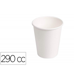 VASO DE CARTON BIODEGRADABLE BLANCO 290 CC PAQUETE DE 50 UNIDADES