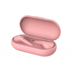 AURICULAR TRUST NIKA INALAMBRICO BLUETOOTH CON ESTUCHE DE CARGA COLOR ROSA