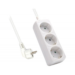 REGLETA EWENT 3 TOMAS AC LONGITUD CABLE 1,5 MT COLOR BLANCO