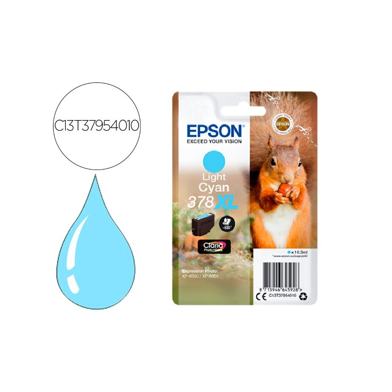 INK-JET EPSON 378 XL EXPRESSION HOME XP-8605 / 8606 / XP-15000 / XP-8500 / 8505 CIAN CLARO 830 PAG