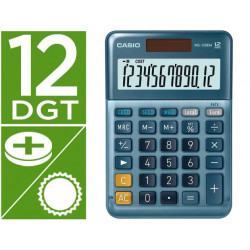 CALCULADORA CASIO MS-120EM SOBREMESA 12 DIGITOS TX +/- TECLA DOBLE CERO COLOR AZUL