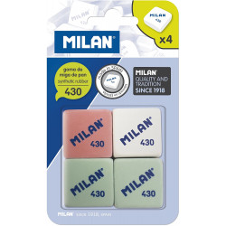 GOMA DE BORRAR MILAN 430 BLISTER DE 4 UNIDADES