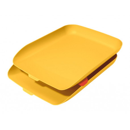 BANDEJA SOBREMESA PLASTICO LEITZ COSY SET DE 2 UNIDADES AMARILLO 274X81X407 MM BANDEJA SOBREMESA PLASTICO LEITZ COSY SET DE 2 UNIDADES AMARILLO 274X81X407 MM