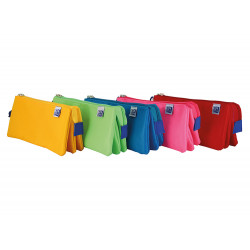 BOLSO ESCOLAR PORTATODO OXFORD KANGOO KIDS TRIPLE COLORES SURTIDOS 220X80X100 MM