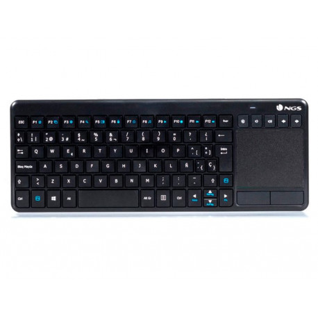 TECLADO NGS WARRIOR INALAMBRICO TOUCH PAD CON TECLAS MULTIMEDIA DE 2,4 GHZ COLOR NEGRO