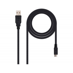 CABLE USB NANOCABLE 2.0 TIPO A/M-MICRO USB B/M COLOR NEGRO LONGITUD 0,8 M