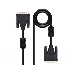 CABLE DVI NANOCABLE DUAL LINK 24+1/M-M COLOR NEGRO LONGITUD 1,8 M