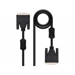 CABLE DVI NANOCABLE DUAL LINK 24+1/M-M COLOR NEGRO LONGITUD 5 M