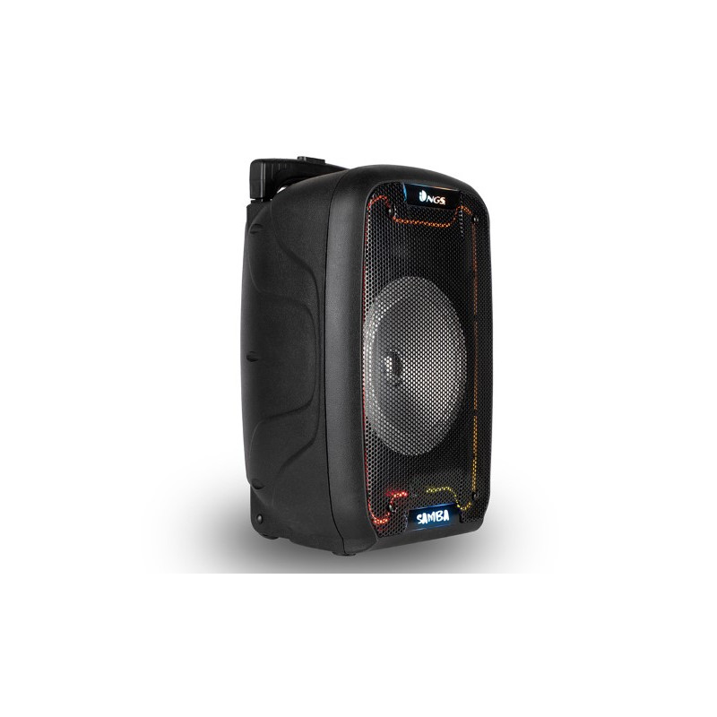 ALTAVOZ NGS BLUETOOTH WILD SAMBA PORTATIL 30W CON MICROFONO CON CABLE BATERIA Y LUCES LED MICRO USB 