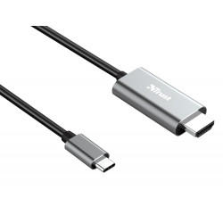 CABLE TRUST CALYX ADAPTADOR USB-C A HDMI LONGITUD 1,8 M COLOR NEGRO