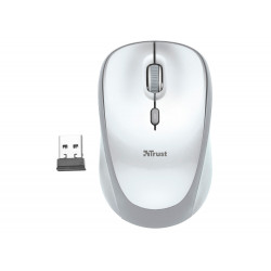 RATON TRUST YVI INALAMBRICO 800/1600 DPI NANO RECEPTOR USB 2,4 GHZ COLOR BLANCO