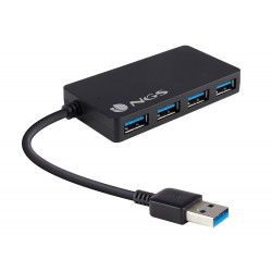 HUB USB 3.0 NGS IHUB CON 4 PUERTOS COLOR NEGRO