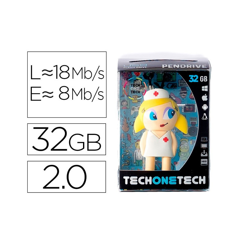 MEMORIA USB TECH ON TECH ENFERMERA KITTY 32 GB