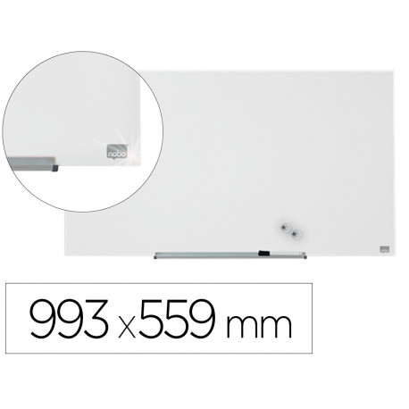 PIZARRA BLANCA NOBO IMPRESSION PRO CRISTAL 45" MAGNETICA 993X559 MM PIZARRA BLANCA NOBO IMPRESSION PRO CRISTAL 45" MAGNETICA 993X559 MM