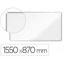 PIZARRA BLANCA NOBO PREMIUM PLUS ACERO VITRIFICADO FORMATO PANORAMICO 70" MAGNETICA 1550X870 MM