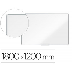 PIZARRA BLANCA NOBO PREMIUM PLUS ACERO VITRIFICADO MAGNETICA 1800X1200 MM