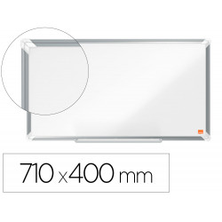 PIZARRA BLANCA NOBO PREMIUM PLUS ACERO LACADO FORMATO PANORAMICO 32" MAGNETICA 710X400 MM