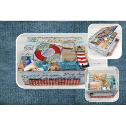 KIT 6 (+12) Caja decorada con la técnica del Decoupage Crea Con Alfil