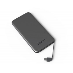 BATERIA EXTERNA GROOVY 4000MAH PARA DISPOSITIVOS ANDROID MICRO USB + TIPO C COLOR GRIS OSCURO