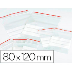 BOLSA PLASTICO AUTOCIERRE Q-CONNECT 80X120 MM PAQUETE DE 100 UNIDADES