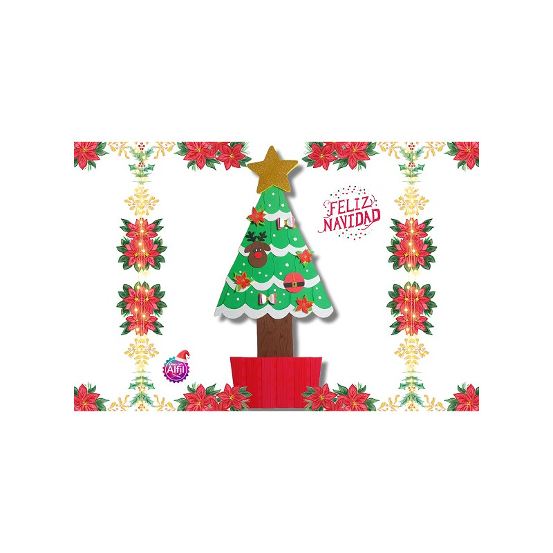 ARBOL NAVIDEÑO DE PARED Crea Con Alfil