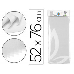 PAPEL SEDA LIDERPAPEL 52X76CM 18G/M2 BOLSA DE 5 HOJAS BLANCO