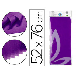 PAPEL SEDA LIDERPAPEL 52X76CM 18G/M2 BOLSA DE 5 HOJAS VIOLETA